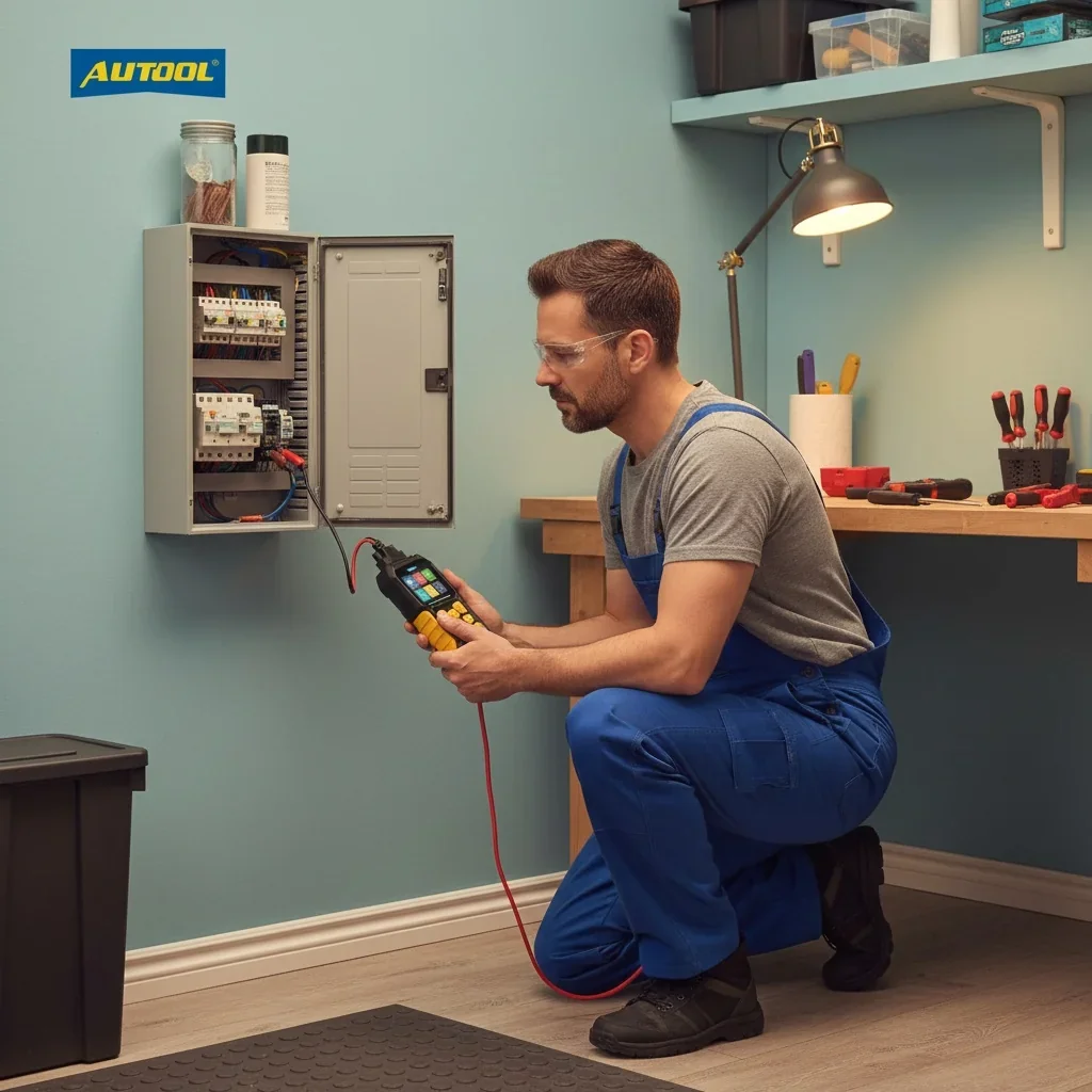 Customer review photo of AUTOOLUK used for electrical testing in a professional workshop